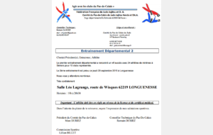 Entraînement départemental