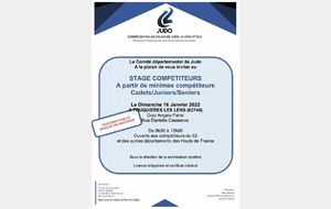 STAGE COMPÉTITEURS (REPORTÉ)