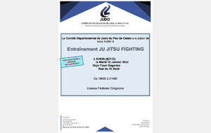 Entraînement jujitsu fighting (REPORTÉ)