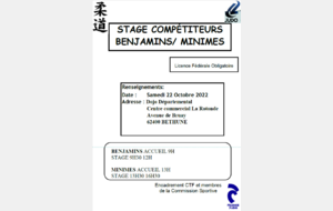 Stage compétiteurs benjamins